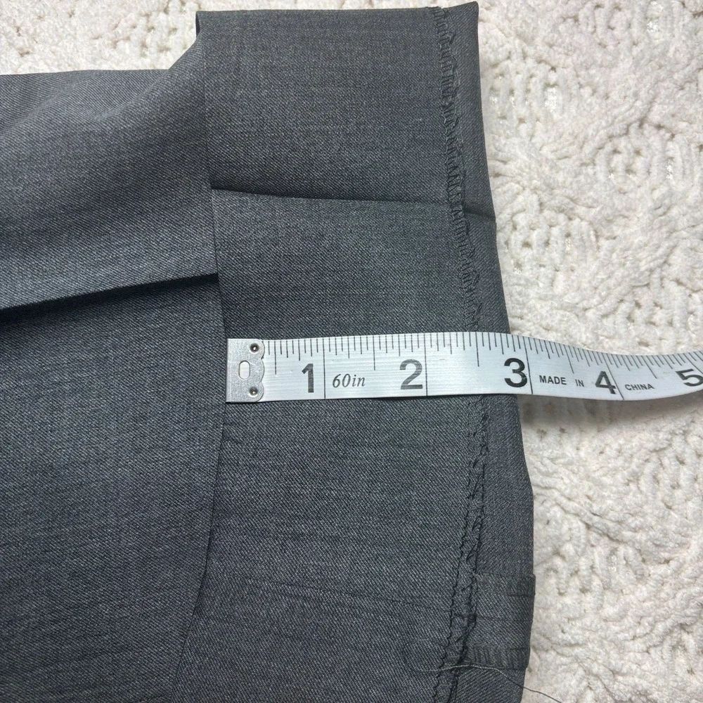 Ermenegildo Zegna Mens Wool Micronsphere‎ Gray Dress Pants Size 52R 36x30.5